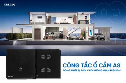 Công tắc ổ cắm A8 – Dòng thiết bị điện cao cấp cho không gian hiện đại