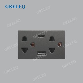 Ổ cắm đôi 3 chấu sạc nhanh 20W 3.1A