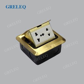 Ổ cắm âm sàn màu vàng